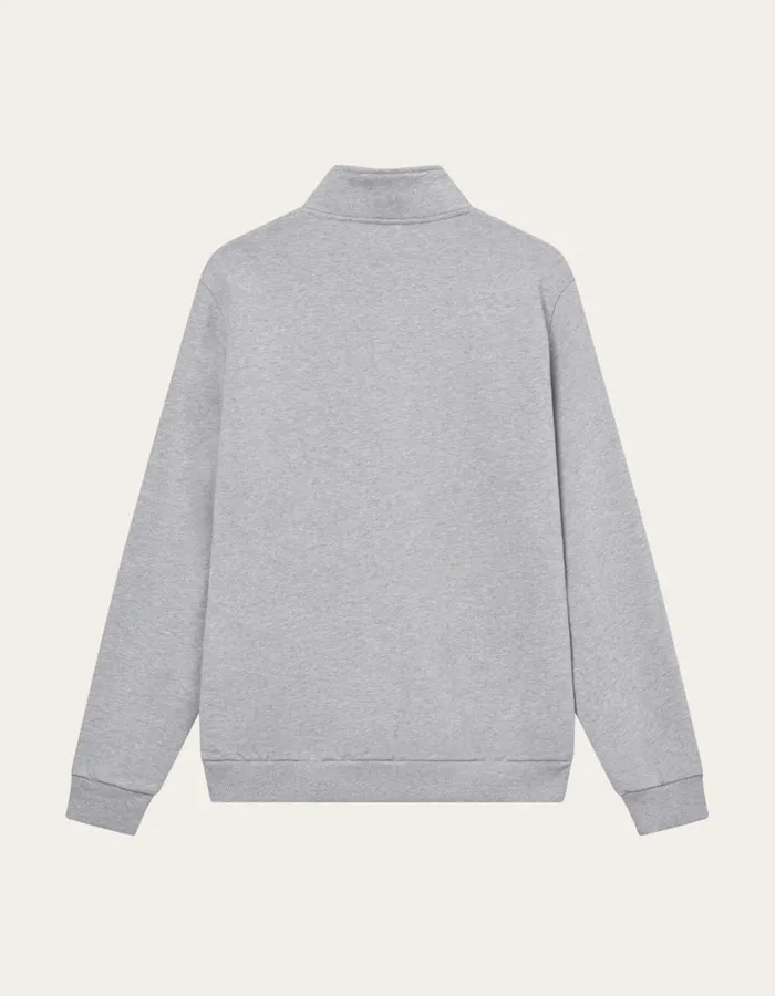 Men Scandinavian HalfZip Sweatshirt 8211 Light Grey MelangeChive Green Les Deux HoodiesSweatshirts Men Scandinavian HalfZip Sweatshirt 8211 Light Grey MelangeChive Green Les Deux HoodiesSweatshirts