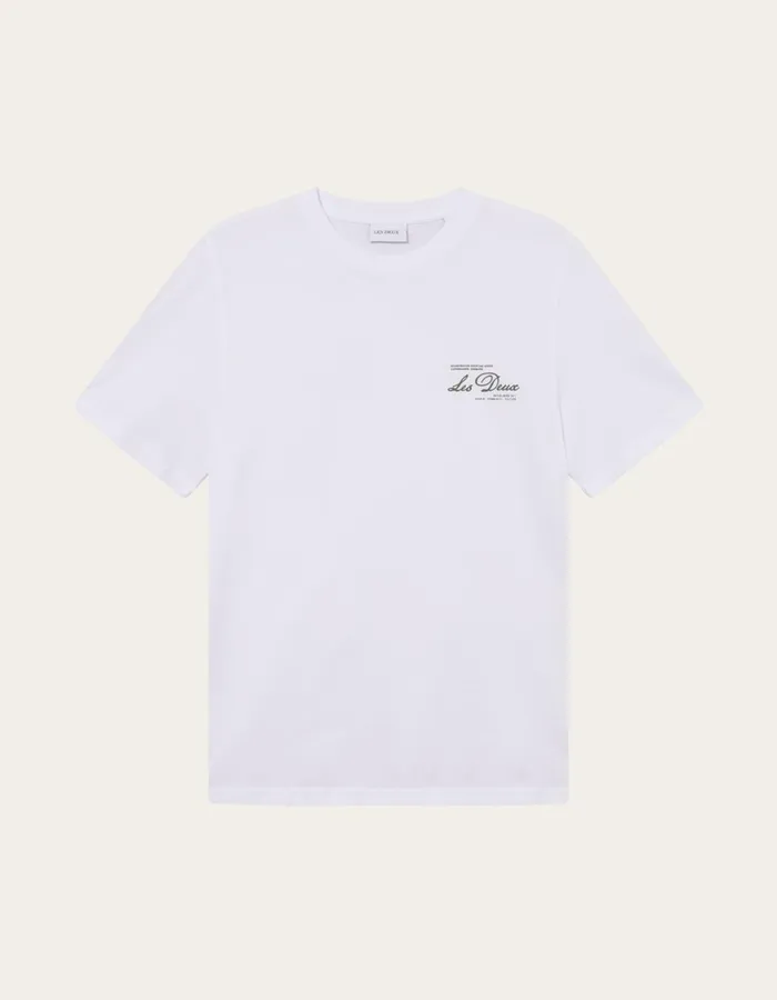 Men Scandinavian TShirt 8211 WhiteChive Green Les Deux Tshirts