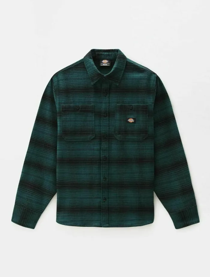 Men Shirts Dickies Evansville Long Sleeve Shirt Ponderosa Pe