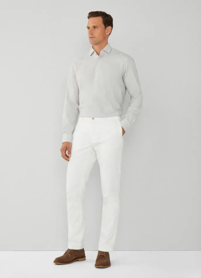 Men Shirts Hackett London Classic Fit Dogtooth Shirt Greywhite