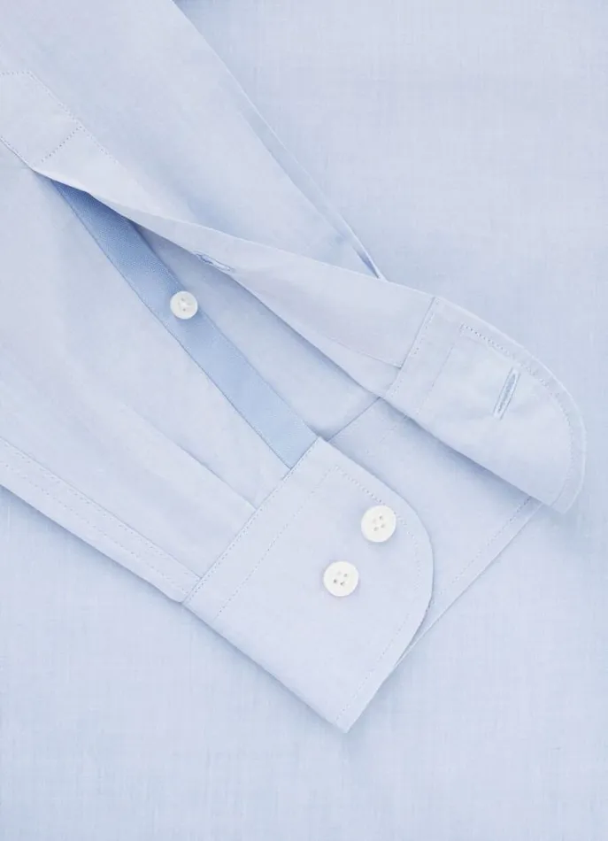 Men Shirts Hackett London Classic Fit Poplin Shirt Blue