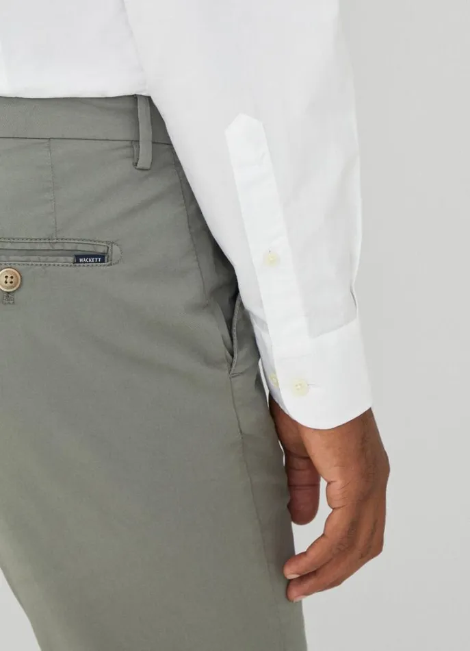 Men Shirts Hackett London Kent Collar Slim Fit Shirt White