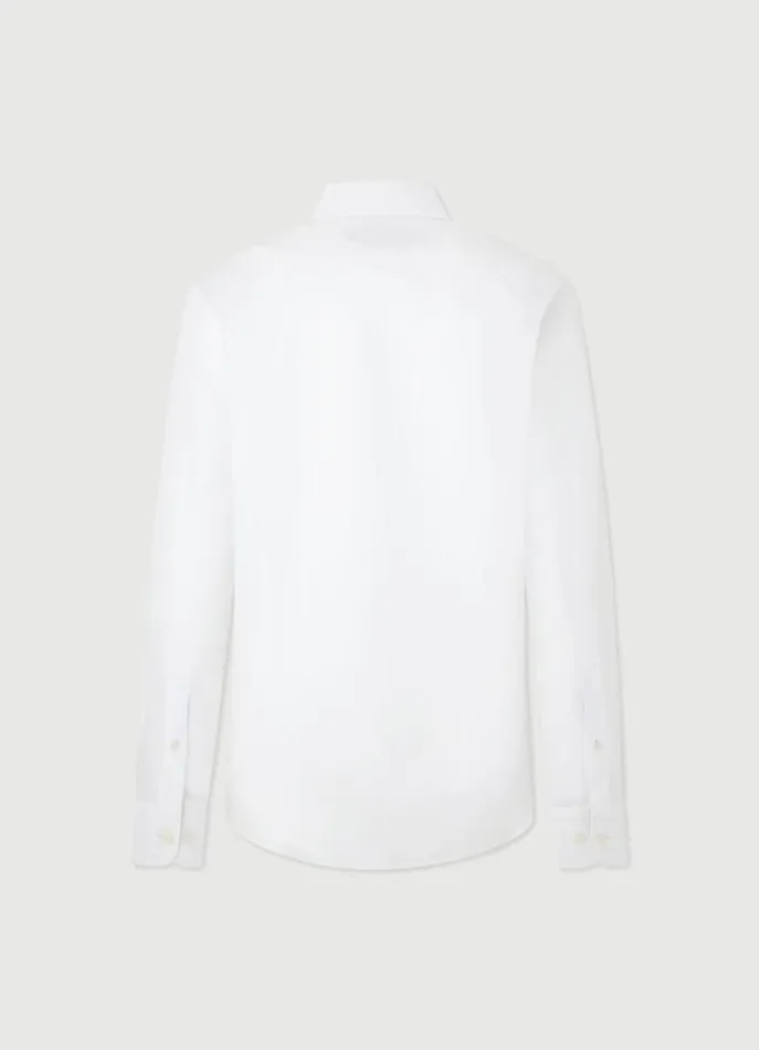 Men Shirts Hackett London Kent Collar Slim Fit Shirt White