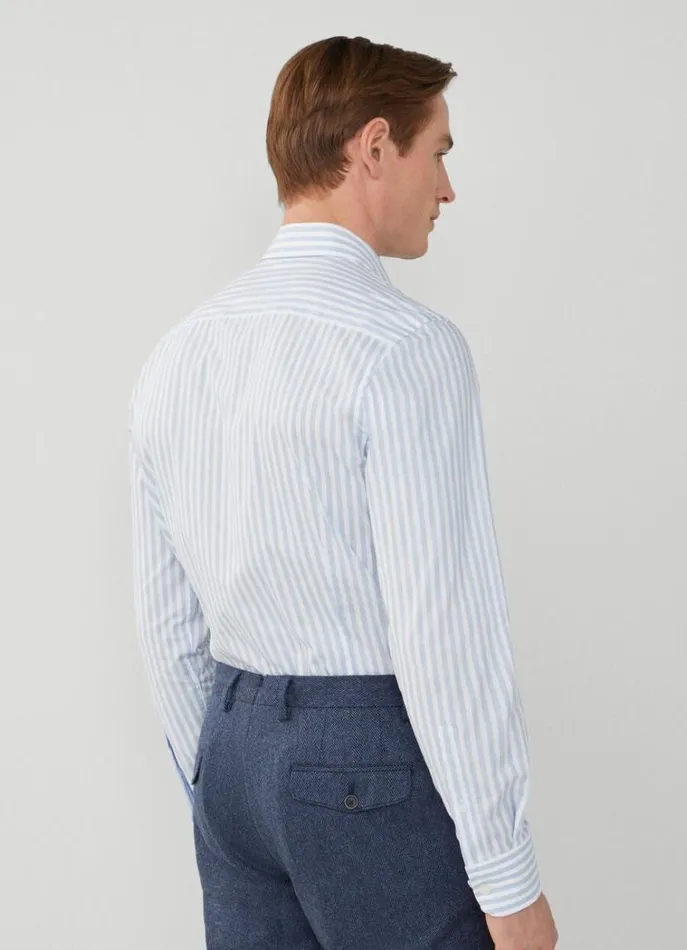 Men Shirts Hackett London Slim Fit Bengal Striped Shirt Bluewhite