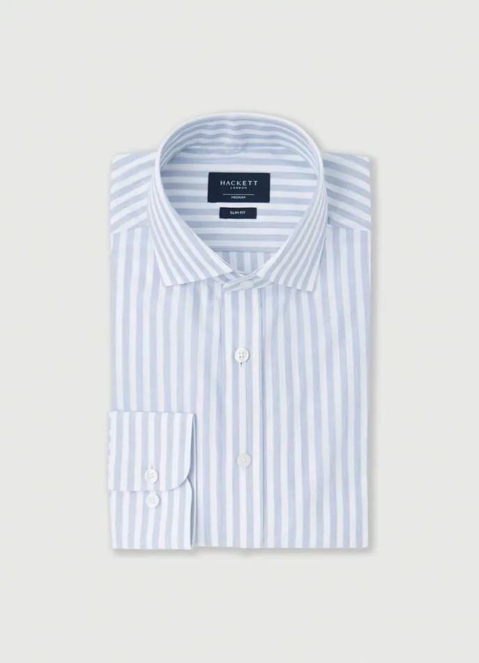 Men Shirts Hackett London Slim Fit Bengal Striped Shirt Bluewhite