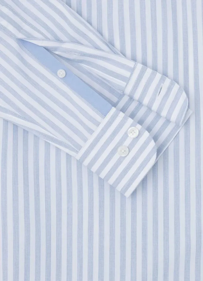 Men Shirts Hackett London Slim Fit Bengal Striped Shirt Bluewhite