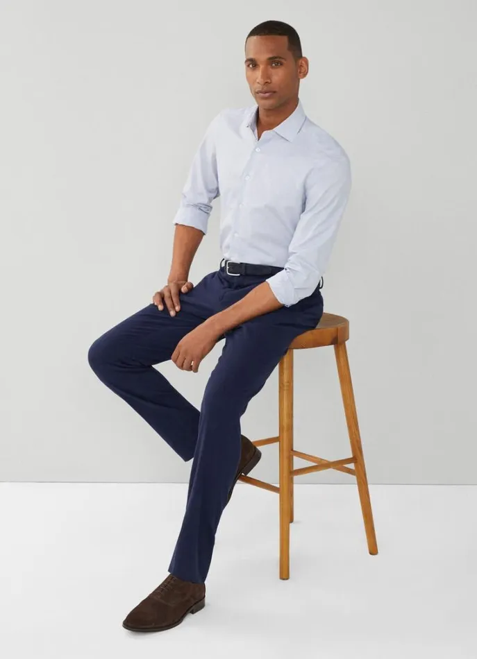 Men Shirts Hackett London Slim Fit Check Shirt Whiteblue