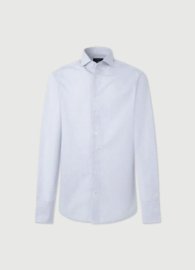 Men Shirts Hackett London Slim Fit Check Shirt Whiteblue