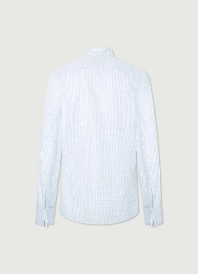 Men Shirts Hackett London Slim Fit Check Shirt Whitesky