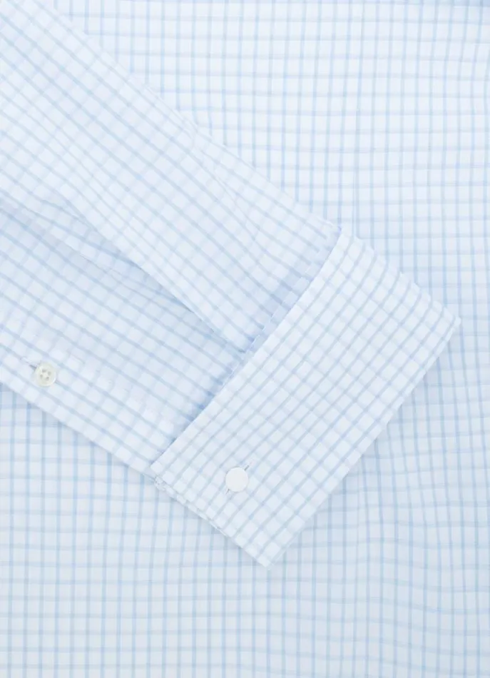 Men Shirts Hackett London Slim Fit Check Shirt Whitesky