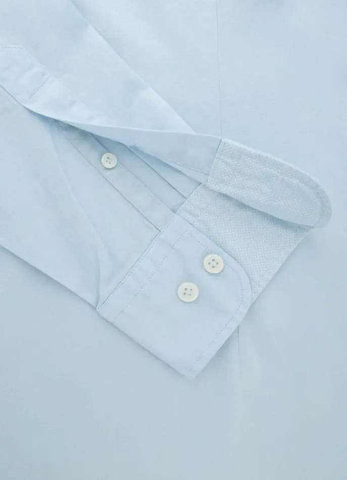 Men Shirts Hackett London Slim Fit Oxford Shirt Sky Blue