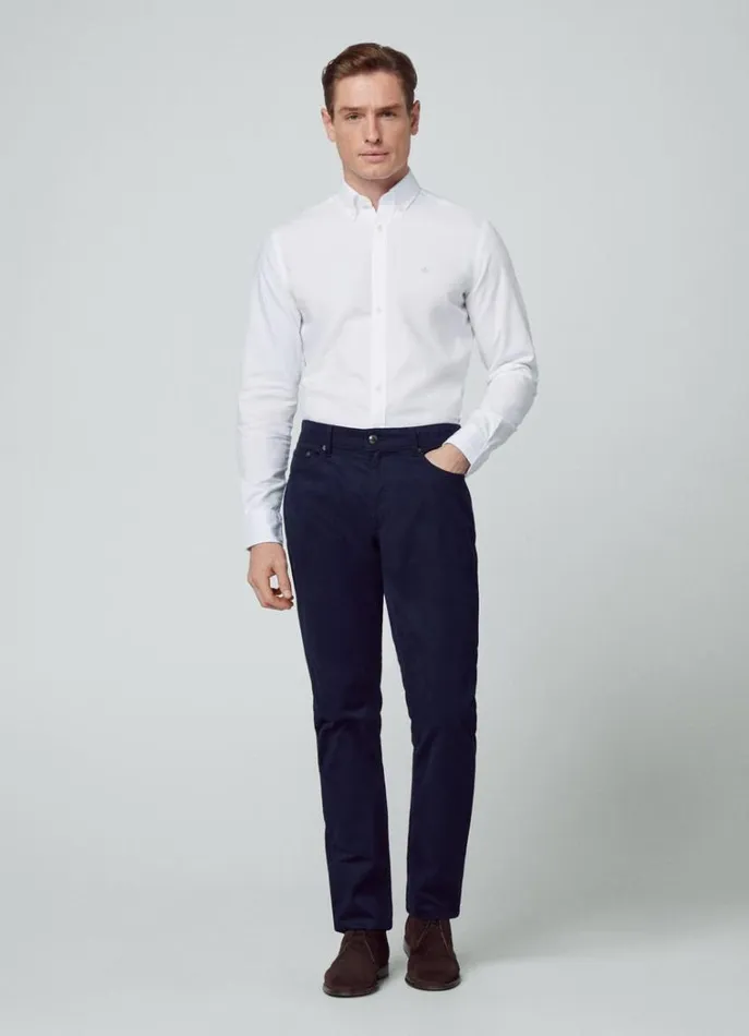 Men Shirts Hackett London Slim Fit Oxford Shirt White