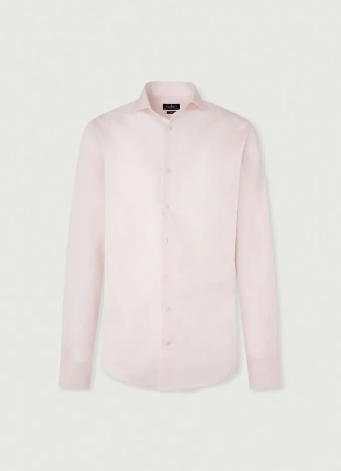 Men Shirts Hackett London Slim Fit Poplin Shirt Pink