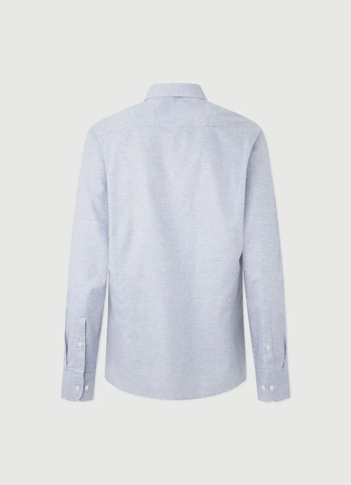 Men Shirts Hackett London Slim Fit Puppytooth Shirt Navywhite