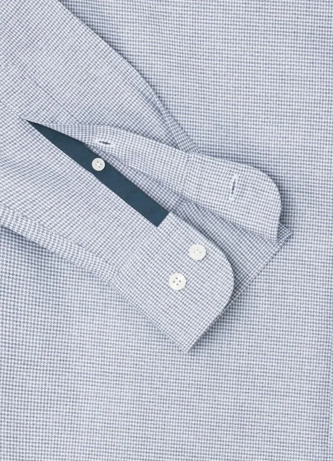 Men Shirts Hackett London Slim Fit Puppytooth Shirt Navywhite