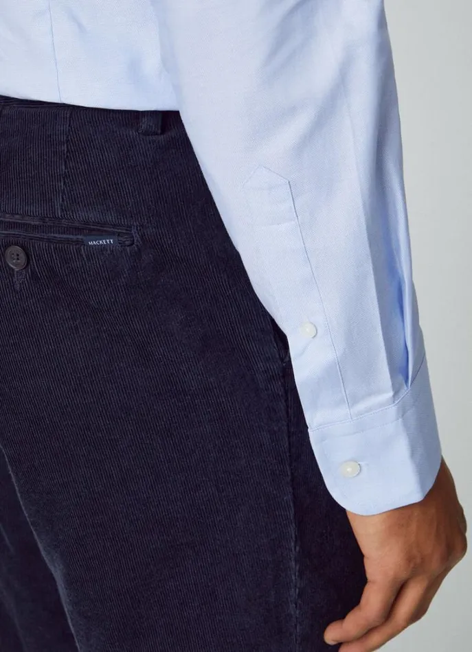 Men Shirts Hackett London Slim Fit Stretch Shirt Sky Blue