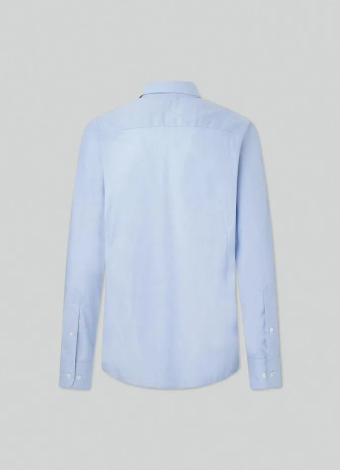 Men Shirts Hackett London Slim Fit Stretch Shirt Sky Blue