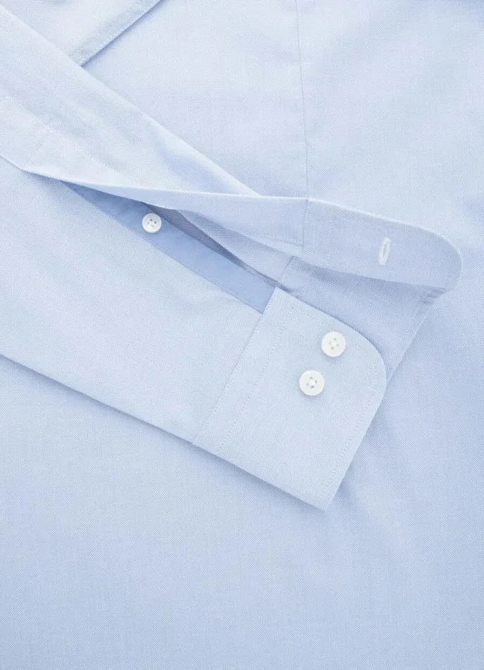 Men Shirts Hackett London Slim Fit Stretch Shirt Sky Blue