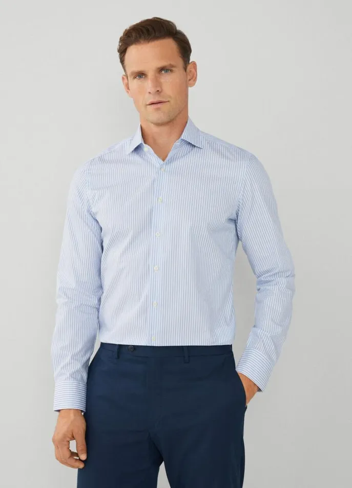 Men Shirts Hackett London Slim Fit Striped Shirt Bluewhite