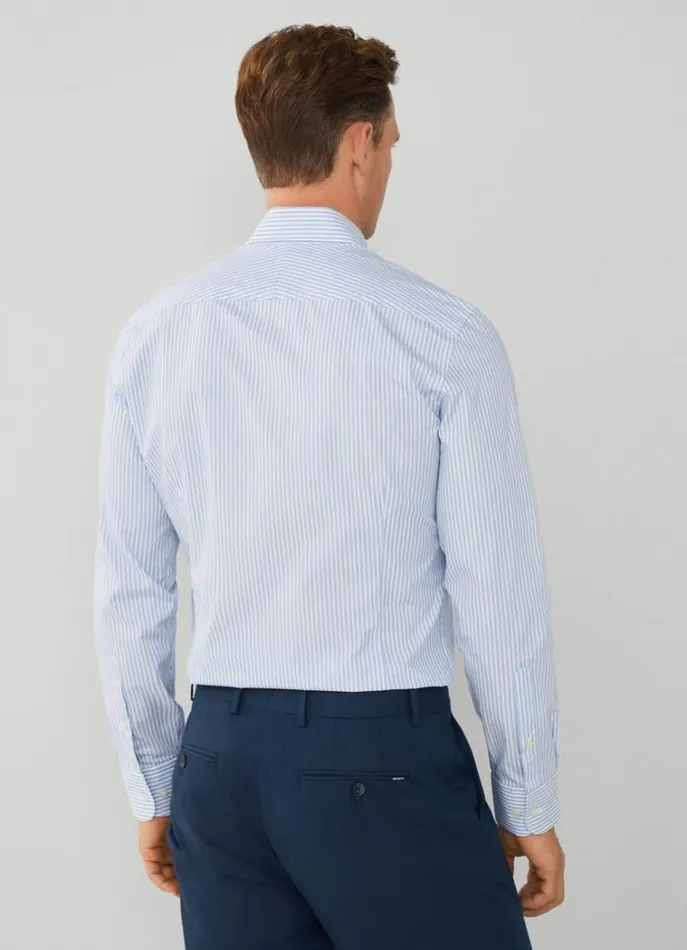 Men Shirts Hackett London Slim Fit Striped Shirt Bluewhite