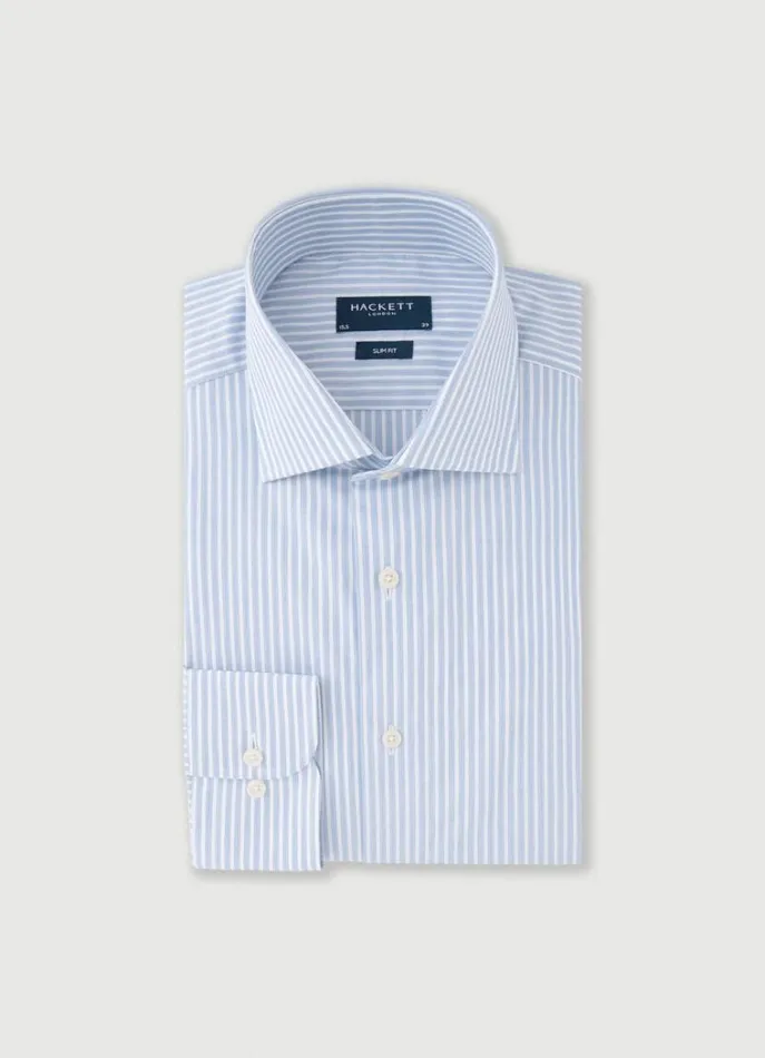 Men Shirts Hackett London Slim Fit Striped Shirt Bluewhite