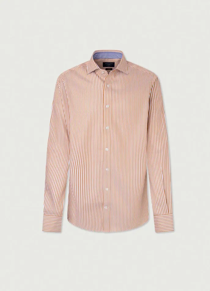 Men Shirts Hackett London Slim Fit Striped Shirt Orangenavy