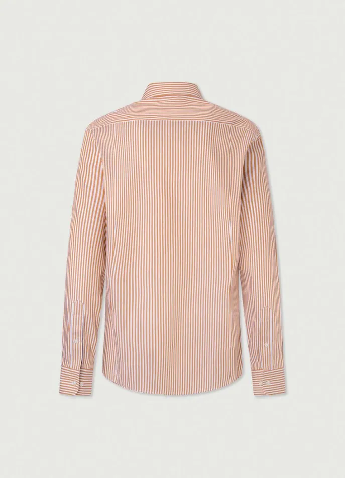 Men Shirts Hackett London Slim Fit Striped Shirt Orangenavy