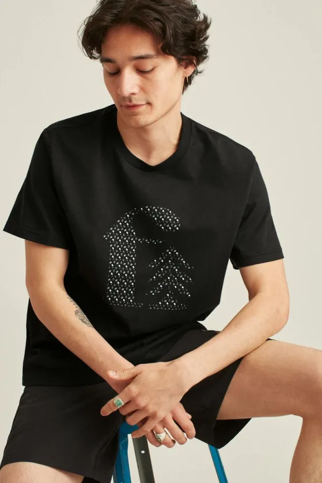 Men Short Sleeve Logo Tee Black Logo Bonobos Short Sleeve Tees