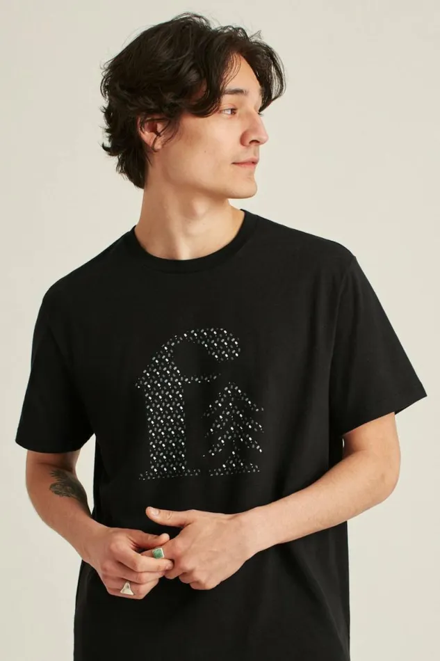 Men Short Sleeve Logo Tee Black Logo Bonobos Short Sleeve Tees