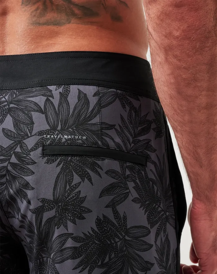 Men Shorts TravisMathew NO WAKE ZONE BOARDSHORT Black