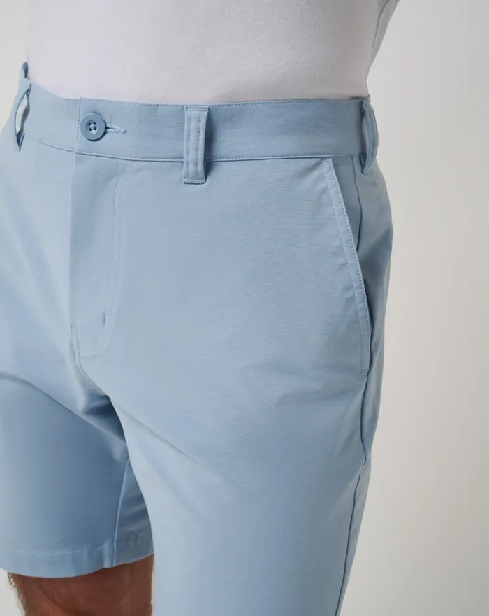 Men Shorts TravisMathew TECH CHINO SHORT 8IN Ash Blue