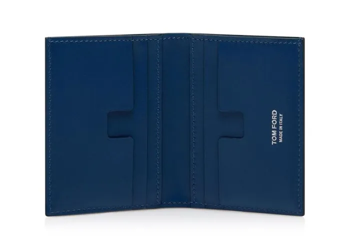 Men Small Leather Goods Tom Ford Glossy Printed Croc Folding Cardholder Men Small Leather Goods Tom Ford Glossy Printed Croc Folding Cardholder