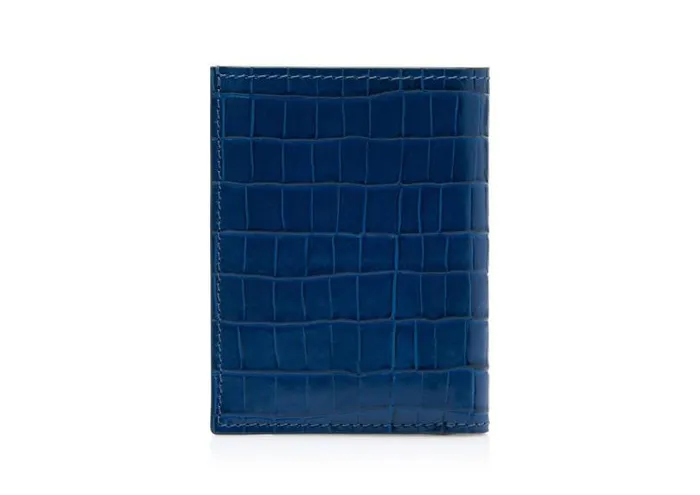 Men Small Leather Goods Tom Ford Glossy Printed Croc Folding Cardholder Men Small Leather Goods Tom Ford Glossy Printed Croc Folding Cardholder