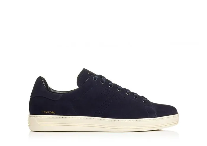 Men Sneakers Tom Ford Warwick Suede Sneaker Blue