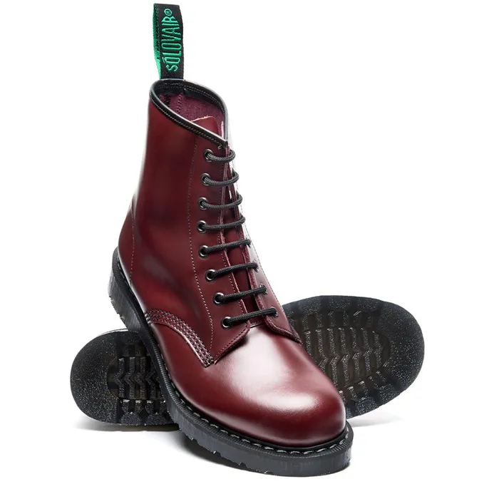 Men Solovair Derby Boots Oxblood 8 Eye Derby Boot
