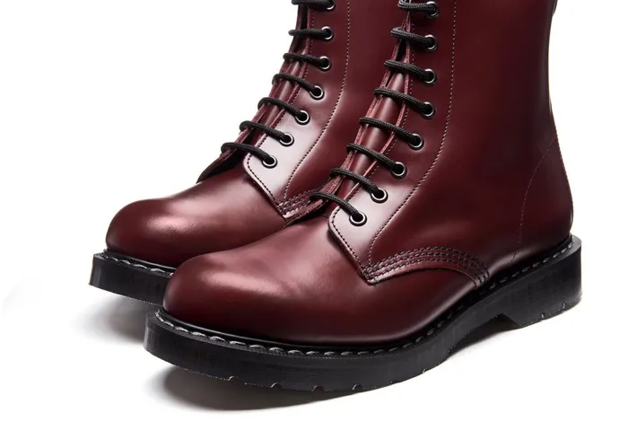 Men Solovair Derby Boots Oxblood 8 Eye Derby Boot