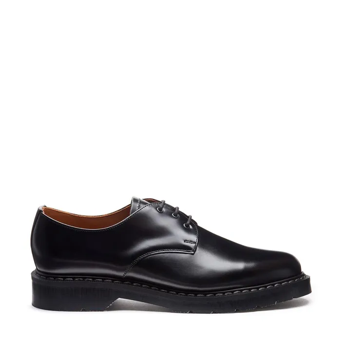 Men Solovair Gibson Shoes Black HiShine Gibson Shoe