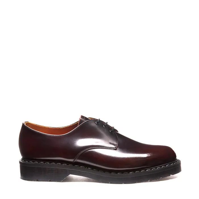 Men Solovair Gibson Shoes Burgundy RubOff Gibson Shoe