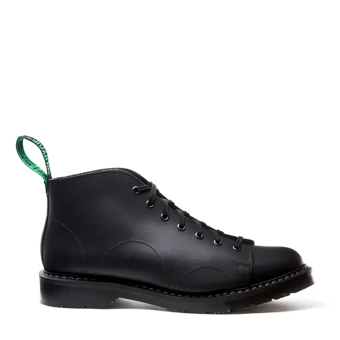 Men Solovair Monkey Boots Black Greasy Monkey Boot