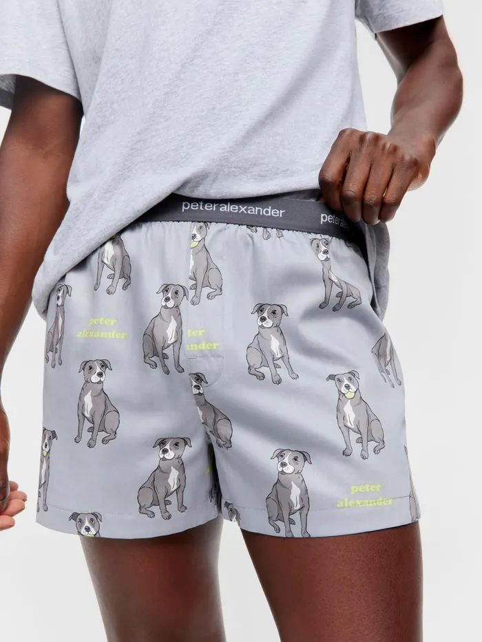 Men Staffy Boxer Short Multi Peter Alexander Shorts