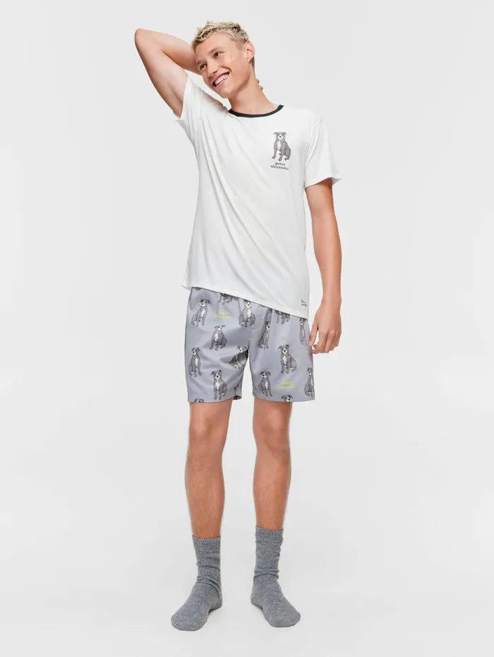 Men Staffy Tee White Peter Alexander Tops
