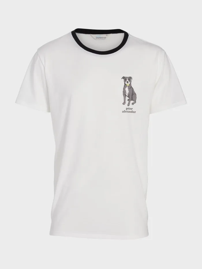 Men Staffy Tee White Peter Alexander Tops