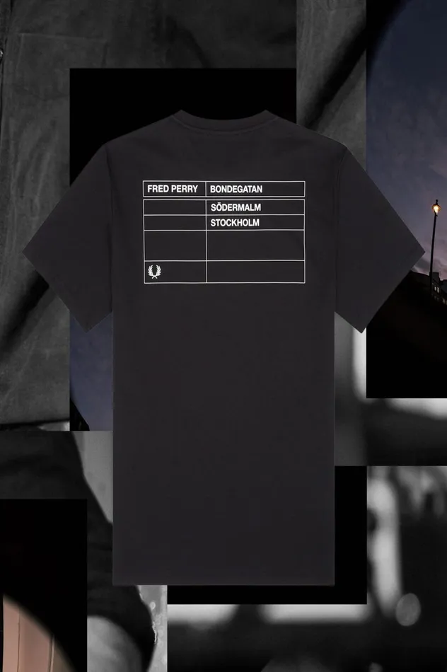 Men Stockholm Ringer TShirt Black Fred Perry TShirts