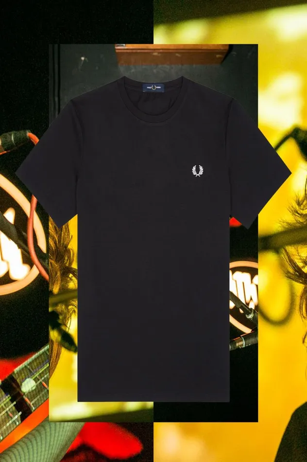 Men Stockholm Ringer TShirt Black Fred Perry TShirts