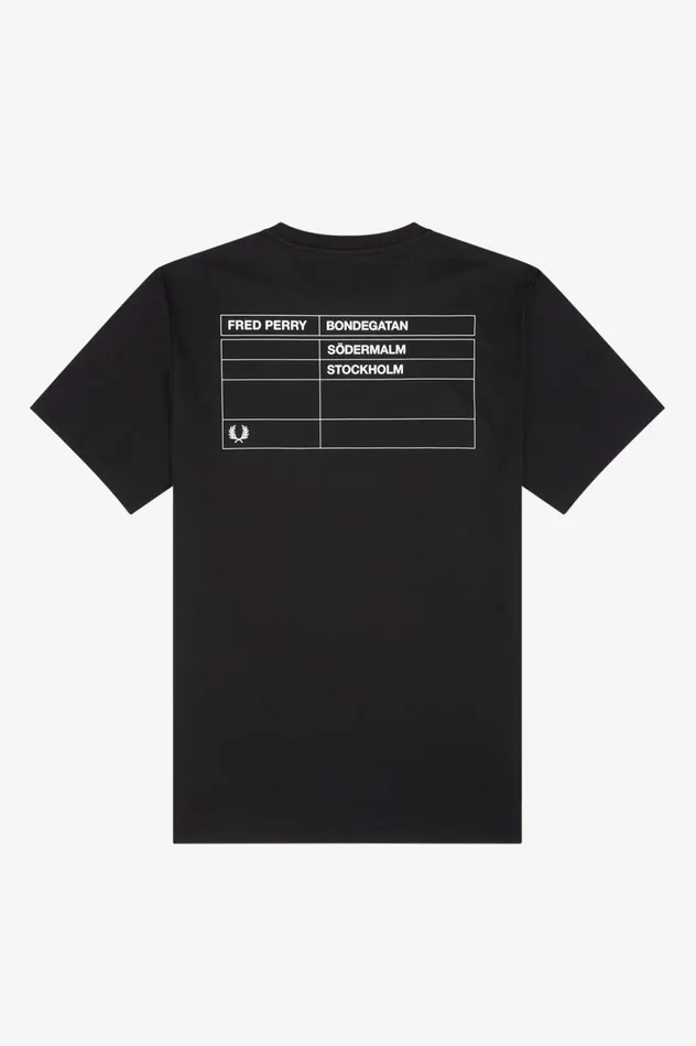 Men Stockholm Ringer TShirt Black Fred Perry TShirts