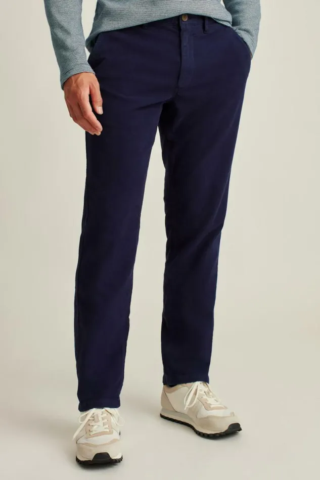 Men Stretch Italian Moleskin Trouser Maritime Blue Bonobos Dress Pants