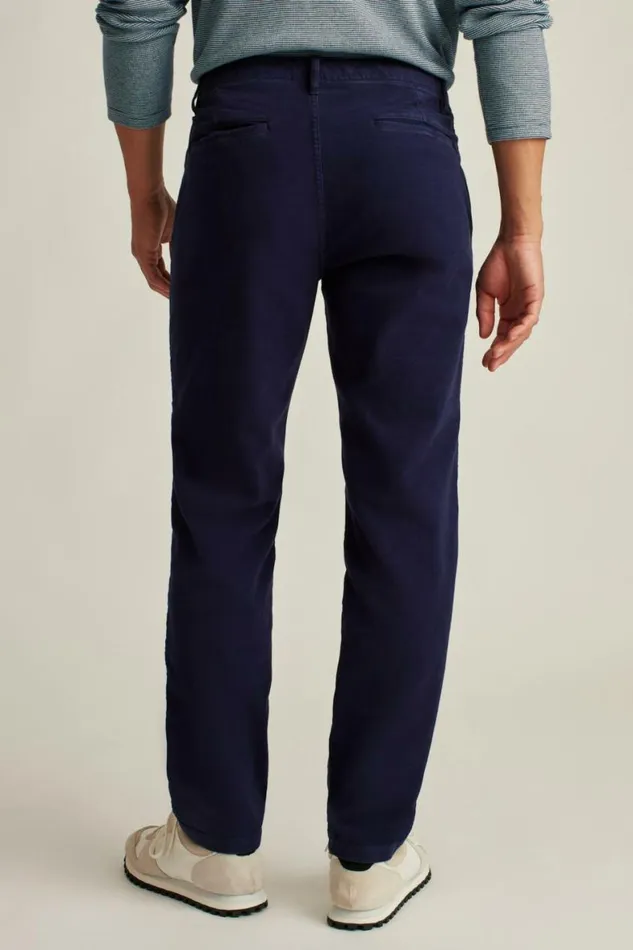 Men Stretch Italian Moleskin Trouser Maritime Blue Bonobos Dress Pants