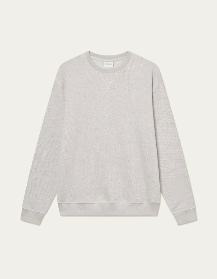 Men Sully Patch Sweatshirt 8211 Grey Melange Les Deux HoodiesSweatshirts
