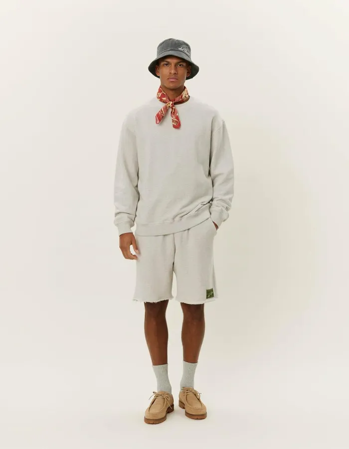 Men Sully Patch Sweatshirt 8211 Grey Melange Les Deux HoodiesSweatshirts