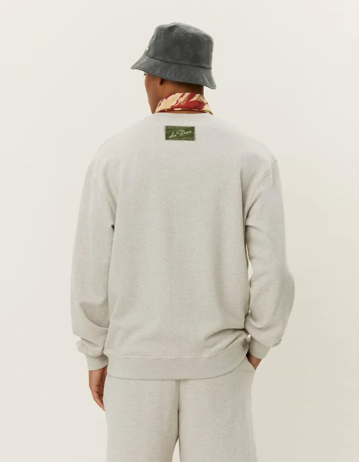 Men Sully Patch Sweatshirt 8211 Grey Melange Les Deux HoodiesSweatshirts